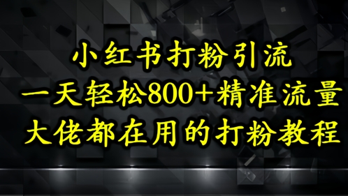 2025小红书精准引流教程 单账号日均获500+垂直创业流量