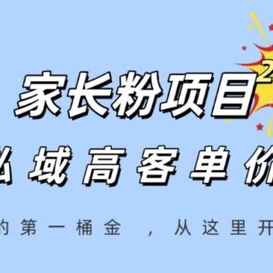 家长粉私域高客单价变现项目详解 普通人可落地长期盈利-雨叶虚拟资源网