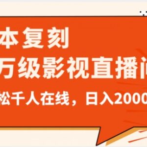 0成本复刻抖音百万级影视直播间 无人直播搭建变现实操教程-雨叶虚拟资源网