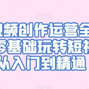 零基础短视频创作运营全攻略 从入门到精通系统教学-雨叶虚拟资源网