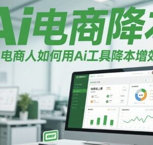 AI电商降本增效线上课 电商人全场景AI工具实操使用指南-雨叶虚拟资源网