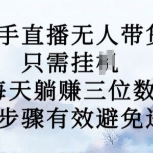 2024年10月快手无人直播带货新玩法 7步防违规获稳定收益-雨叶虚拟资源网