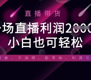 半无人直播带货全平台玩法拆解 单人可操作小白也能轻松上手-雨叶虚拟资源网