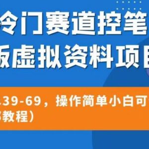 控笔电子版虚拟资料冷门赚钱项目 小白易上手高转化实操教程-雨叶虚拟资源网
