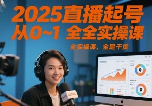 2025直播起号从0到1全实操课程 新手直播运营干货指南-雨叶虚拟资源网