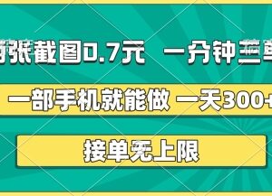 手机截图上传赚佣金项目介绍 操作简单单量无上限收益稳定-雨叶虚拟资源网