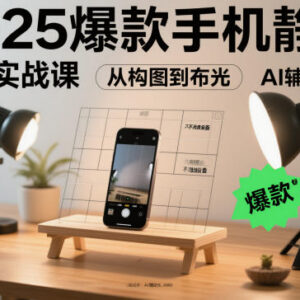 2025手机静物摄影实战课 零基础从构图布光到AI辅助无需贵设备-雨叶虚拟资源网