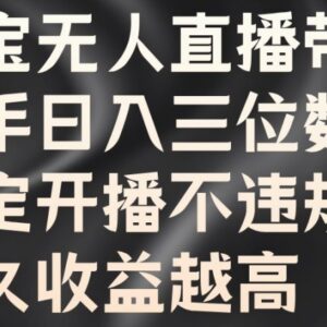 2024淘宝无人直播带货新手指南 稳定开播不违规收益长期增长-雨叶虚拟资源网