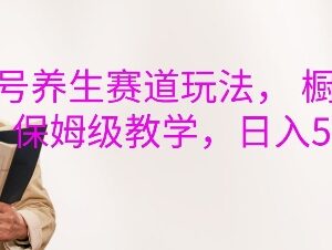 2024视频号养生赛道橱窗带货保姆级教程 零基础副业实操指南-雨叶虚拟资源网