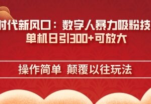 AI数字人多平台涨粉引流实操 小白可复制快速涨粉变现教程-雨叶虚拟资源网
