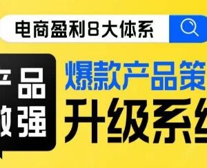 电商爆款产品策划系统升级线上课 全维度布局实现盈利突破-雨叶虚拟资源网