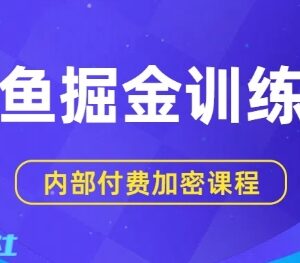 闲鱼掘金训练营实操教程 双重变现引流小白也可轻松上手-雨叶虚拟资源网