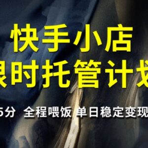 快手小店托管代运营项目解析 五五分成无需亲自运营可稳定变现-雨叶虚拟资源网
