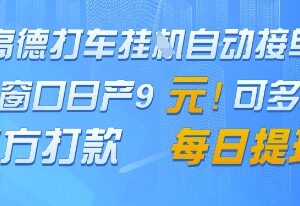高德地图挂G接单靠谱吗 单窗口日产9元玩法全揭秘-雨叶虚拟资源网