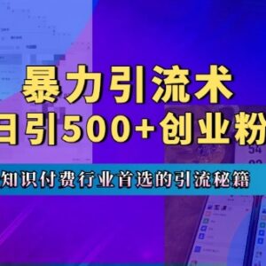 知识付费朋友圈投流实操攻略 精准引流500+创业粉实用技巧-雨叶虚拟资源网