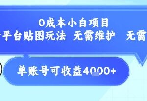 零成本小白可做设计平台贴图项目 无需维护单账号月收益可达4k+-雨叶虚拟资源网