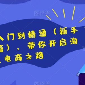 淘系电商从入门到精通课程 新手开店到运营进阶全流程教学-雨叶虚拟资源网