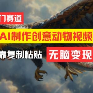 免费AI制作创意动物合成怪物视频 零基础副业变现全流程教程-雨叶虚拟资源网