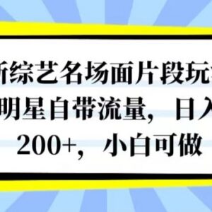 综艺名场面剪辑变现玩法 零基础小白可上手的低门槛赚钱项目-雨叶虚拟资源网