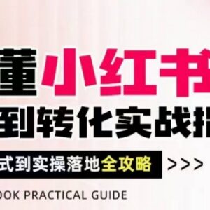 小红书从起号到转化全攻略 流量破局到变现落地实操指南-雨叶虚拟资源网