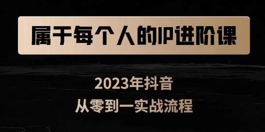 2023全新个人IP进阶课 零基础短视频从0到1实操学习教程