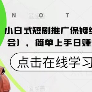 小白短剧推广保姆级教程 零门槛易操作副业增收实操指南-雨叶虚拟资源网