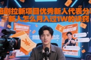 短剧拉新项目实操经验分享 新人入行月入过万的实用诀窍-雨叶虚拟资源网