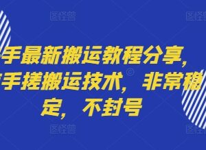 快手纯手工搬运实操教程分享 稳定不封号运营操作技巧详解-雨叶虚拟资源网