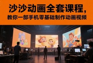 沙沙动画全套实操课程 零基础用手机制作动画视频教程-雨叶虚拟资源网