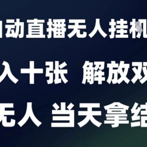 2025抖音全自动无人直播掘金项目 低门槛操作当日即可见收益-雨叶虚拟资源网