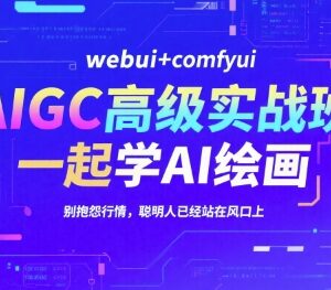 2025AIGC绘画高级实战班 WebUI与ComfyUI操作学习资源-雨叶虚拟资源网