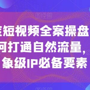 12月短视频全案操盘手线下课 自然流量打通及IP打造干货汇总-雨叶虚拟资源网