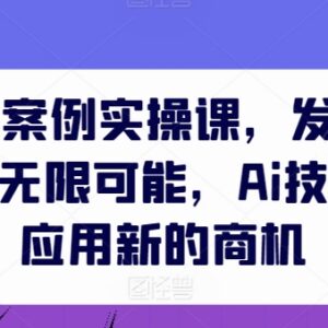 AIGC商业案例实操全课程 掌握多场景AI应用发掘行业新商机-雨叶虚拟资源网