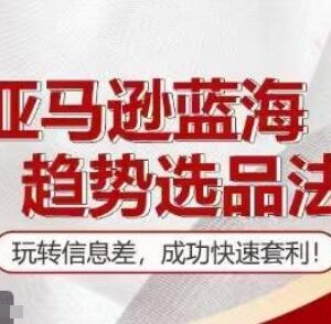 亚马逊蓝海趋势选品法训练营 信息差套利实操技巧教学-雨叶虚拟资源网