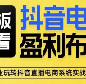 抖音电商全域布局打法详解 商家长效盈利运营实用指南-雨叶虚拟资源网