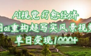 AI重构超写实疗愈风景视频 低门槛变现项目全流程教程-雨叶虚拟资源网