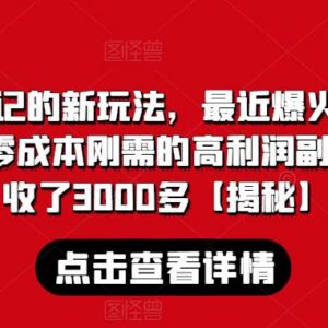 零成本卖学霸笔记高利润副业玩法 刚需长久可做项目实操指南-雨叶虚拟资源网