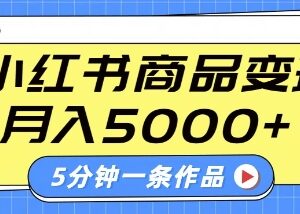 小红书字幕作品实操玩法 多平台通用5分钟出片商单变现月入5k+-雨叶虚拟资源网