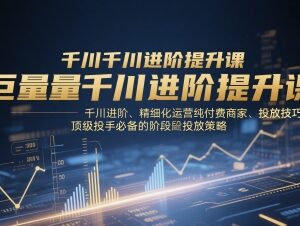 2025年巨量千川进阶运营课 纯付费商家投放技巧与阶段性策略指南-雨叶虚拟资源网