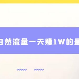 视频号零投资自然流量最新打法 单日赚1W实操运营教程-雨叶虚拟资源网