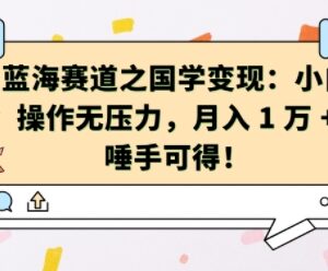 2024王阳明国学内容变现教程 小白零门槛操作可实现月入过万-雨叶虚拟资源网