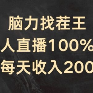 脑力找茬王半无人直播项目拆解 官方流量扶持轻松起号日入200+-雨叶虚拟资源网