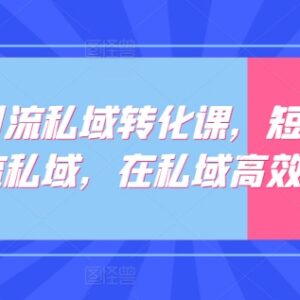 短视频引流私域转化实战课 从获客到运营全流程教学-雨叶虚拟资源网
