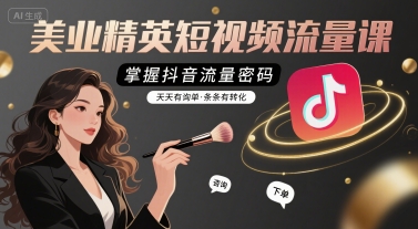 美业抖音短视频运营实操课 掌握流量逻辑提升询单转化效果