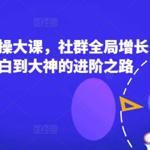 社群操盘手70节实操大课 小白从零掌握社群增长成交全流程-雨叶虚拟资源网