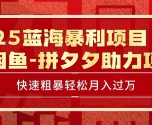 2025最新闲鱼蓝海项目保姆级教程 新手可上手月入过万实操指南-雨叶虚拟资源网