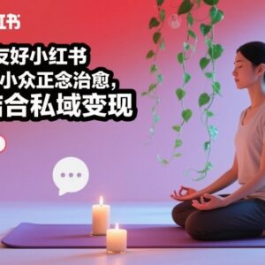 小红书小众正念治愈赛道玩法解析 新手可操作可结合私域变现-雨叶虚拟资源网