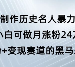 用AI制作历史名人短视频起号 零基础可操作月涨粉24万变现攻略-雨叶虚拟资源网
