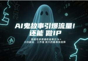 AI鬼故事视频号变现玩法详解 新手小白可操作单日收益超千元-雨叶虚拟资源网