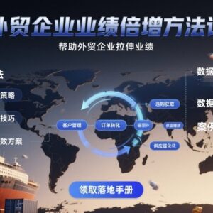 外贸企业业绩倍增实用指南 八步法搭建全链路经营增长体系-雨叶虚拟资源网